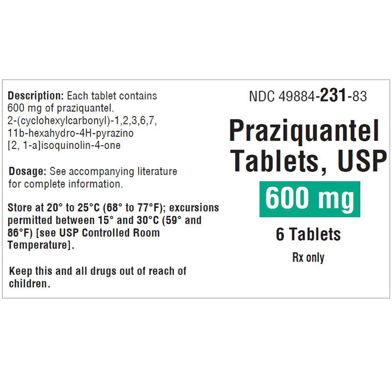 PRAZIQUANTEL TB 600MG 6