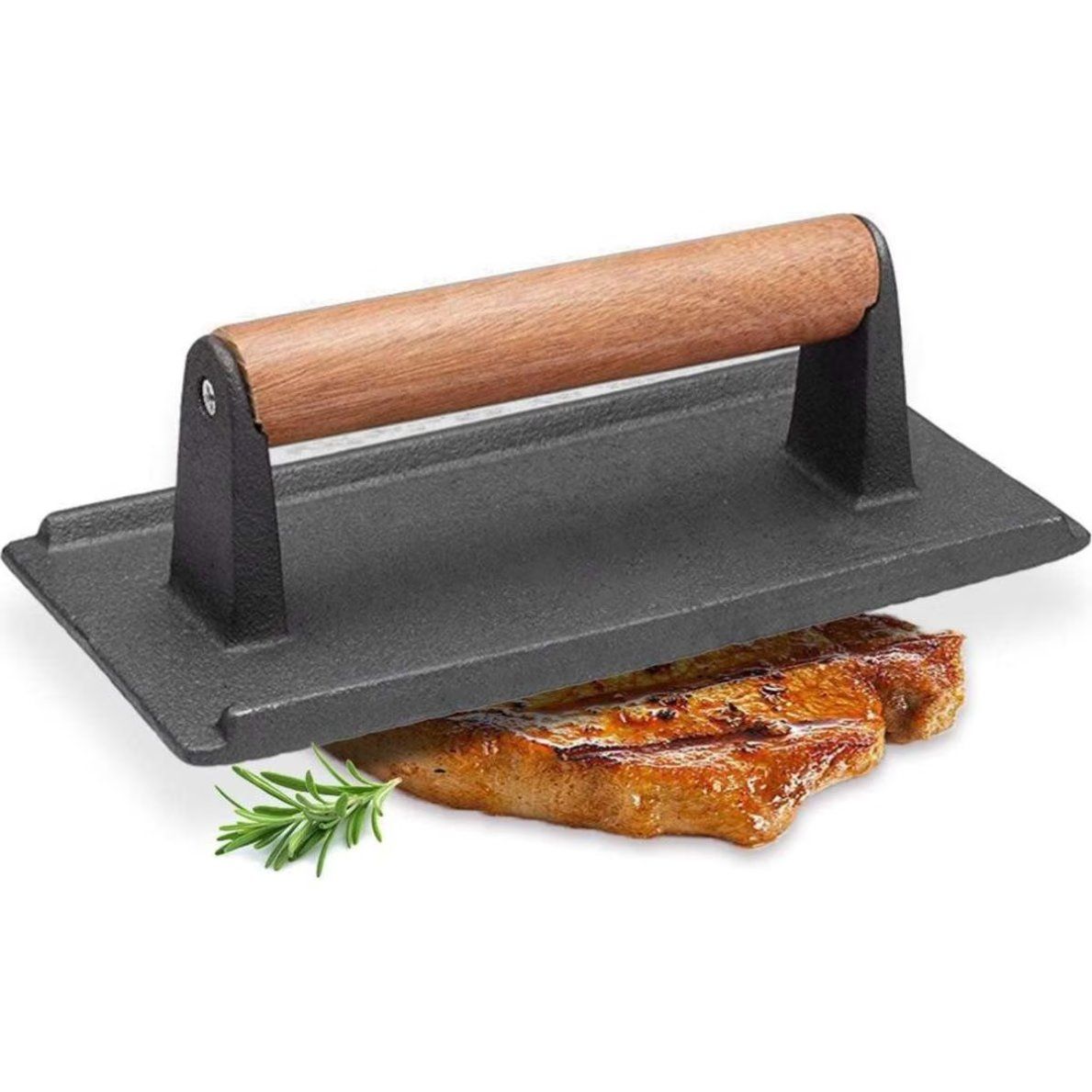 Mr. Bar-B-Q Pre-Seasoned Cast Iron Grill Meat Press