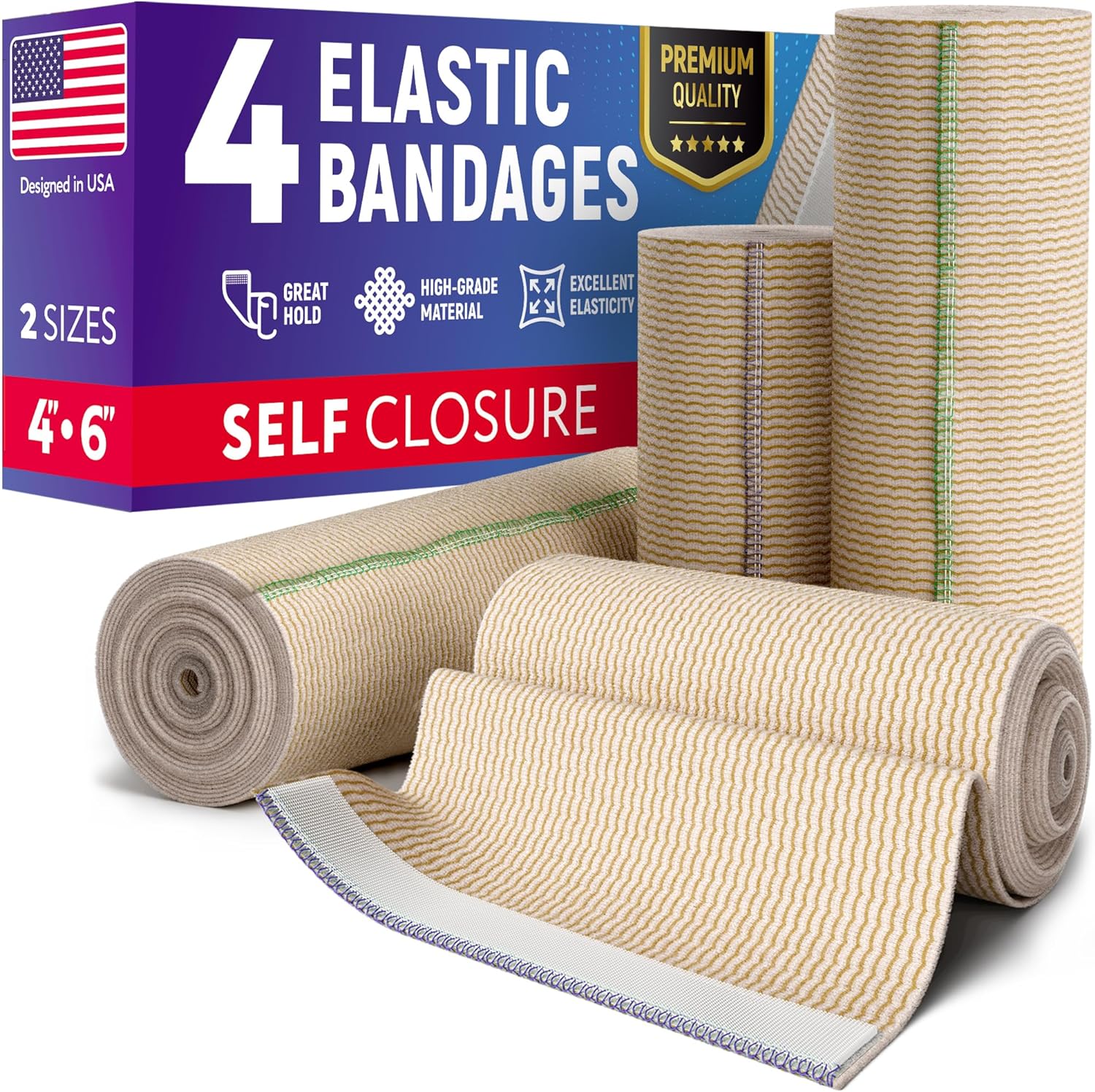 ACE Self-Adhering Elastic Bandage Wrap - White, 2 inches