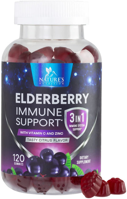 GNP ELDERBERRY W/VIT C & ZINC GUMMY 60CT