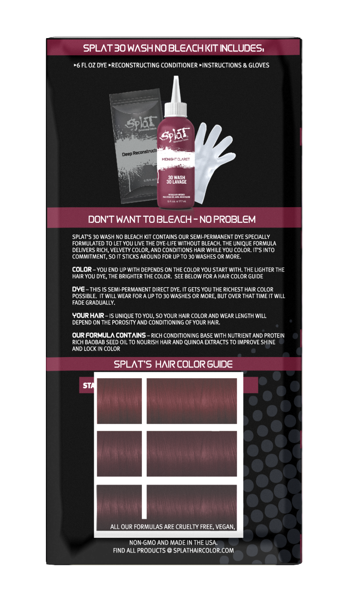 SPLAT 30 WASH KT MIDNIGHT CLARET