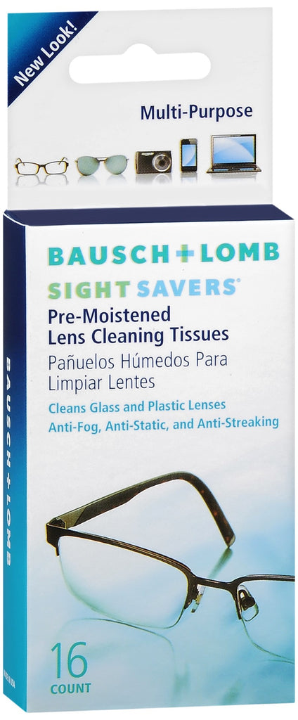 SIGHT SAVERS LENS PREMOIST TISSUE 16CT