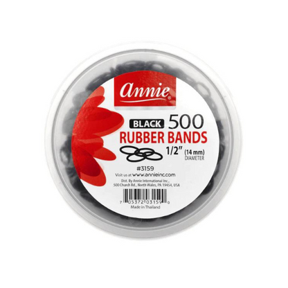 ANNIE RUBBER BANDS BLACK 1000CT