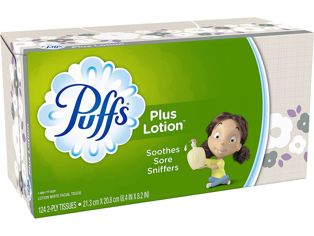 PUFFS PLUS LOTION 124 WHITE
