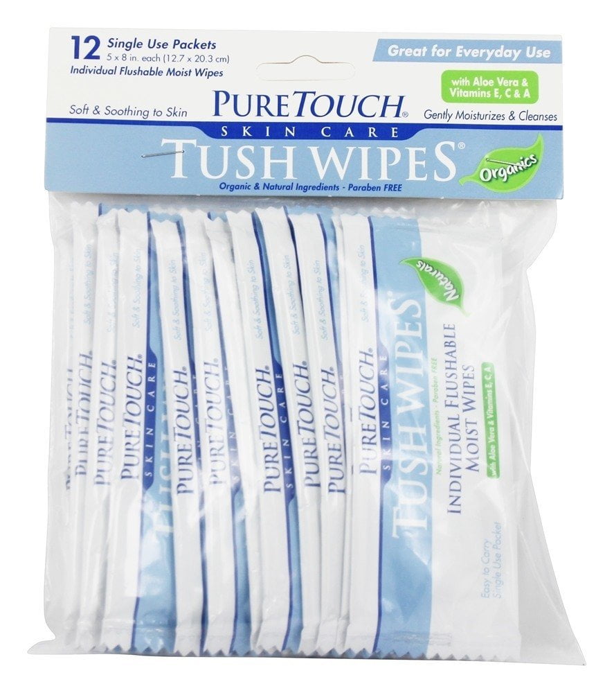 PURETOUCH SKIN CARE WIPES,TUSH,FLUSHABLE