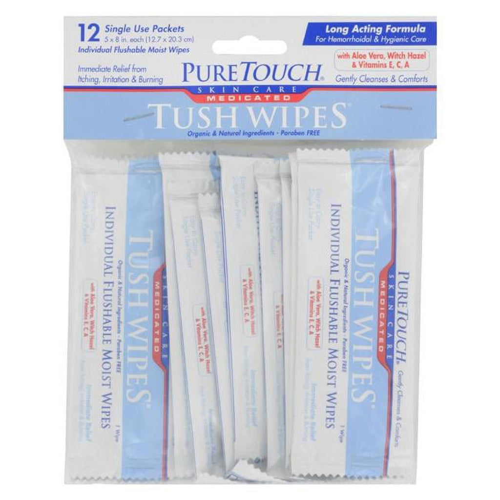 PURETOUCH SKIN CARE WIPES,TUSH,MED,TRAVEL PK