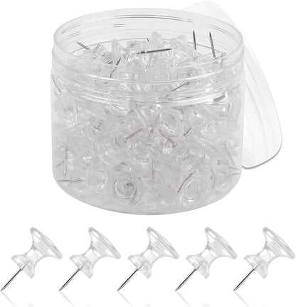 CLi Push Pins - Clear, 55 count