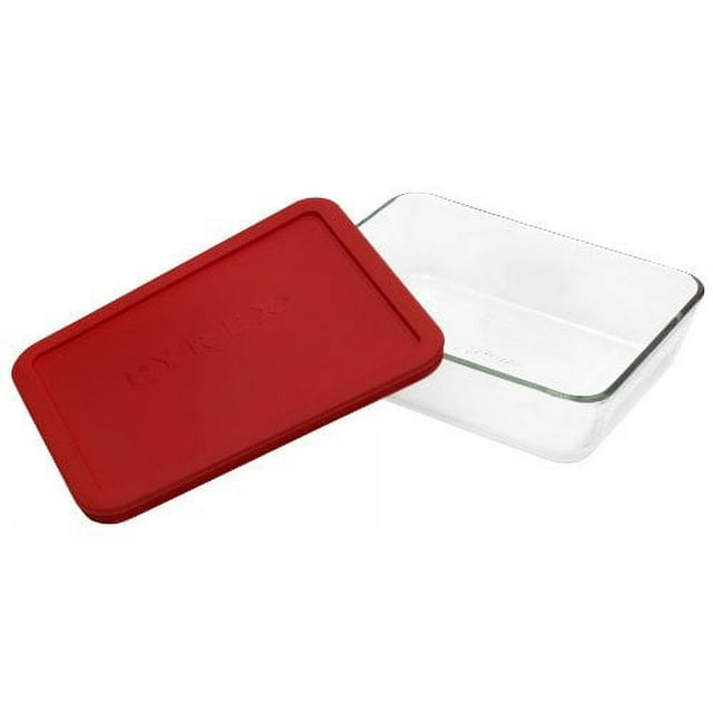Pyrex Simply Store 6 Cups Clear Food Storage Container With Lid - Red