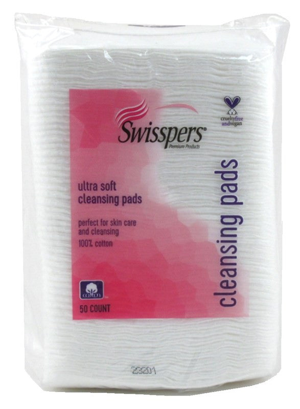 Swisspers Cleansing Pads Ultra Soft 50 Count 100% Cotton