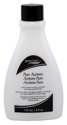 Super Nail 4oz Pure Acetone Polish Remover (Clear)