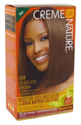 Creme Of Nature Color C20 Light Golden Brown Kit