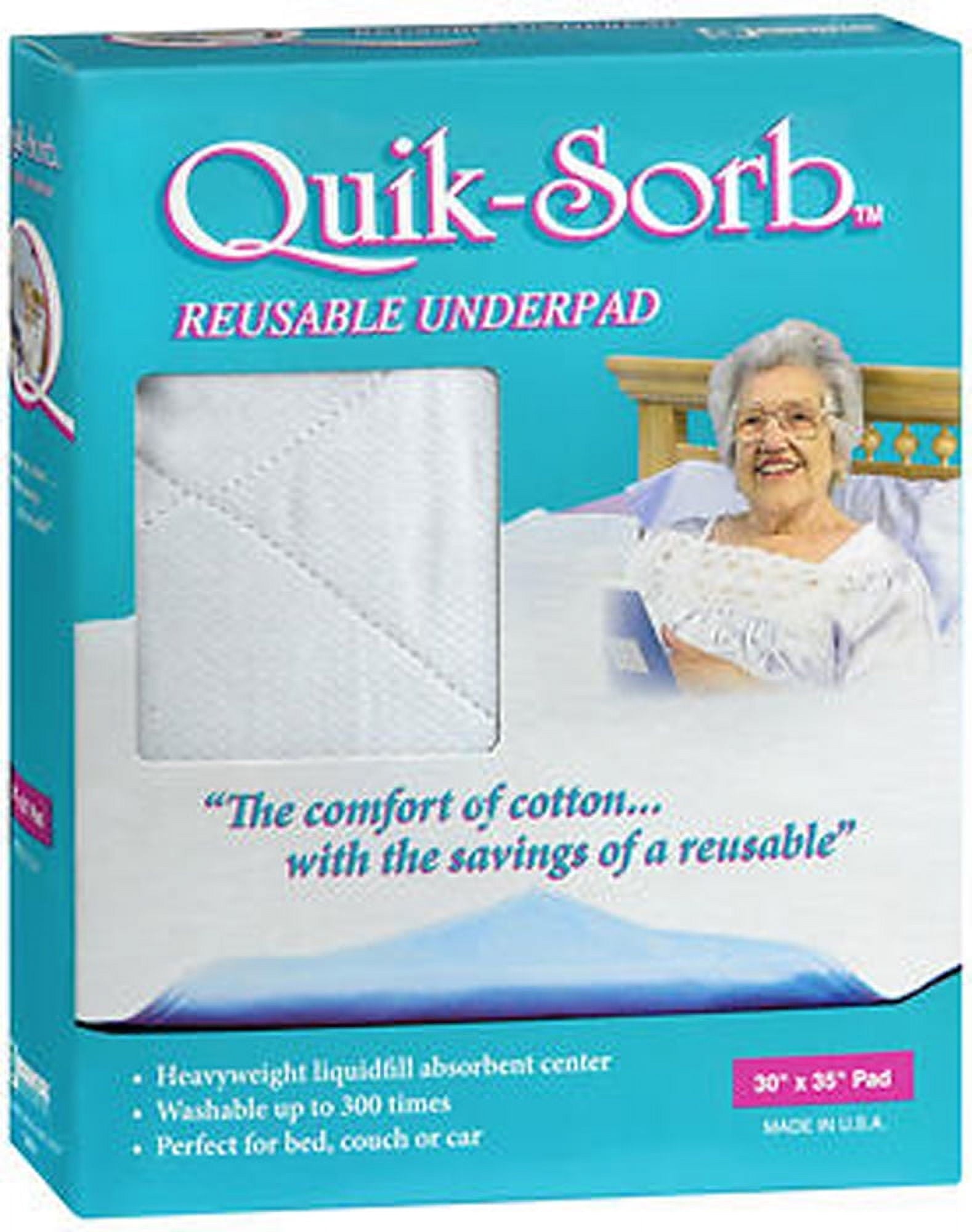 QUIK SORB REUSABLE UNDERPAD 34X35 W/STRP