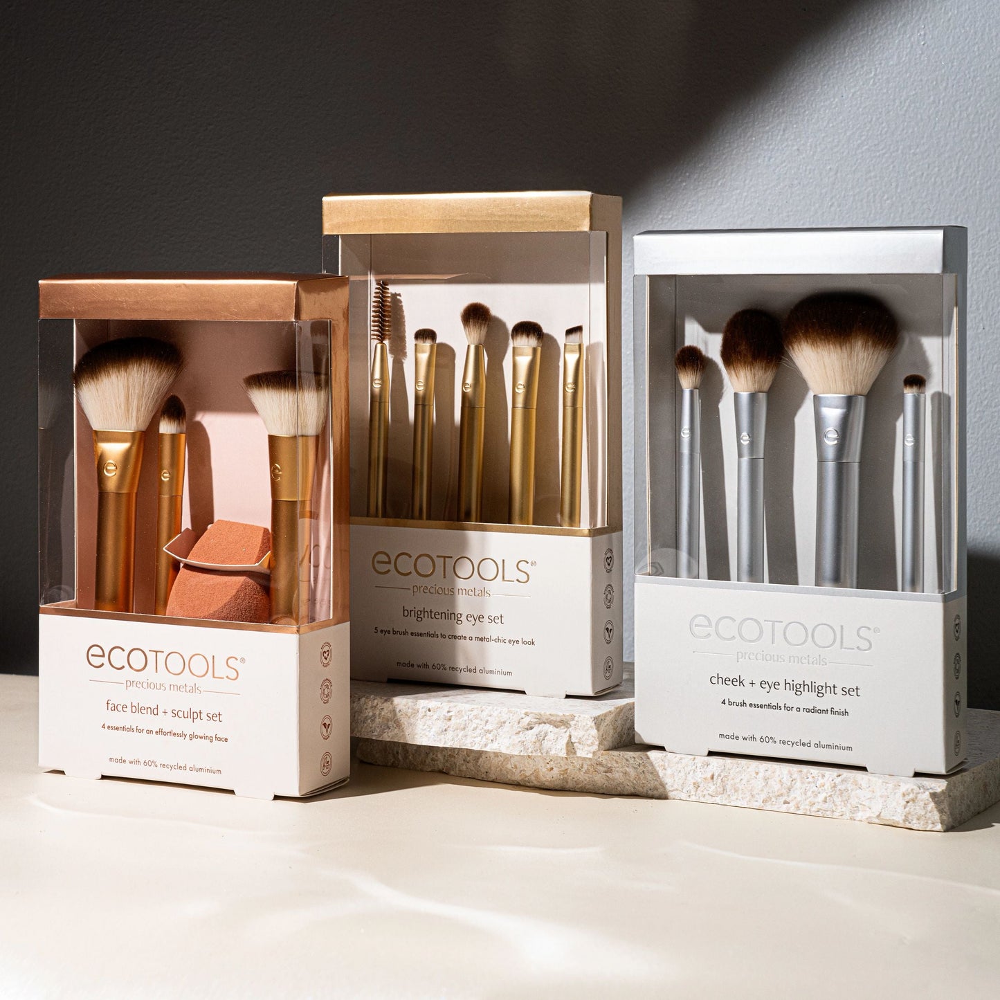 EcoTools Precious Metals Brightening Eye Brush Set, 5 count