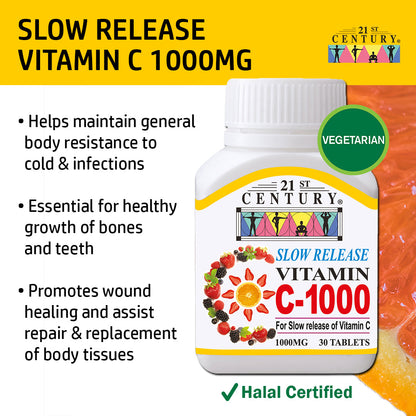 VITAMIN C 1000MG RELEAS TAB 110CT 21ST