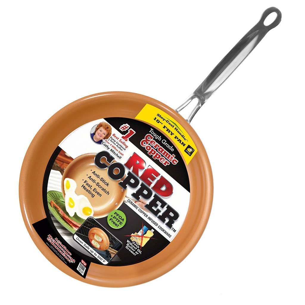 BulbHead Red Copper Pan, 10 inches