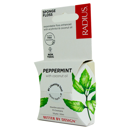 RADIUS FLOSS,SPONGE,PEPPERMINT