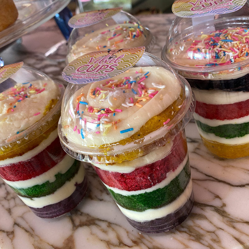 RAINBOW BDAY 9OZ CUP 8CT