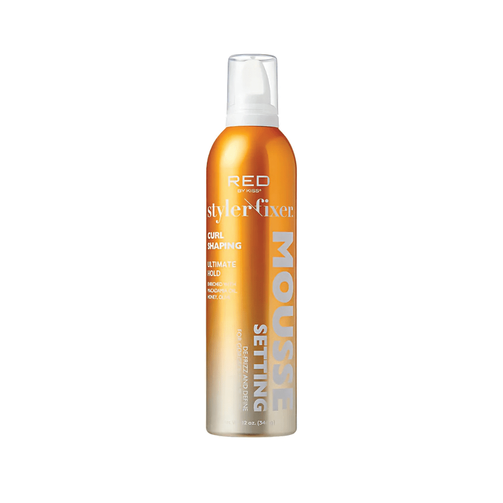 Kiss Red Styler Fixer Setting Mousse Curl Shaping 12oz