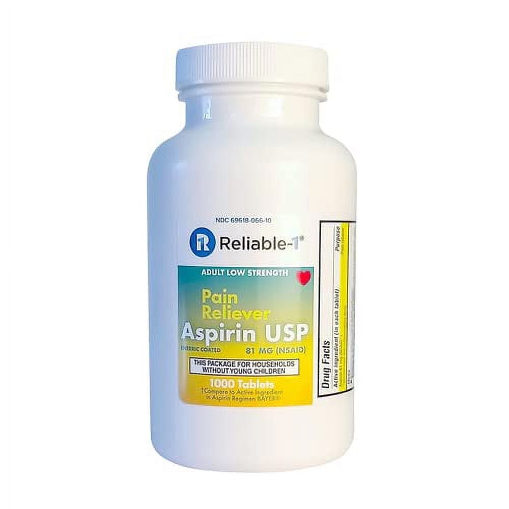 ASPIRIN 81 MG EC LOW DOSE TAB 1000 GERI