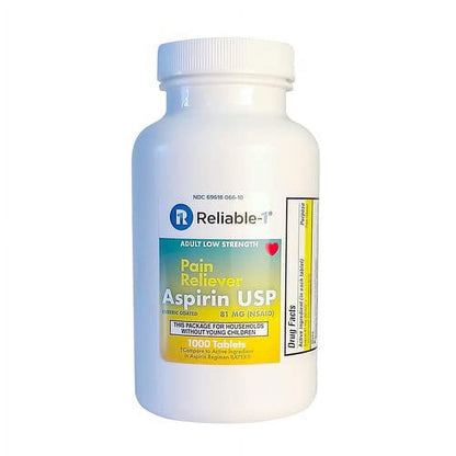ASPIRIN 81 MG EC LOW DOSE TAB 1000 GERI