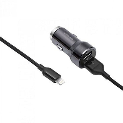 CHARGEWORX CAR CHG 4 PORT BLK