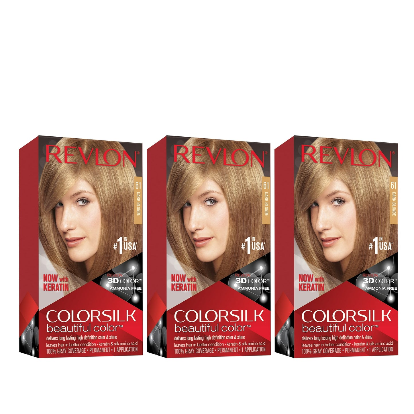 REVLON COLORSILK 61 DARK BLONDE H/C 1CT