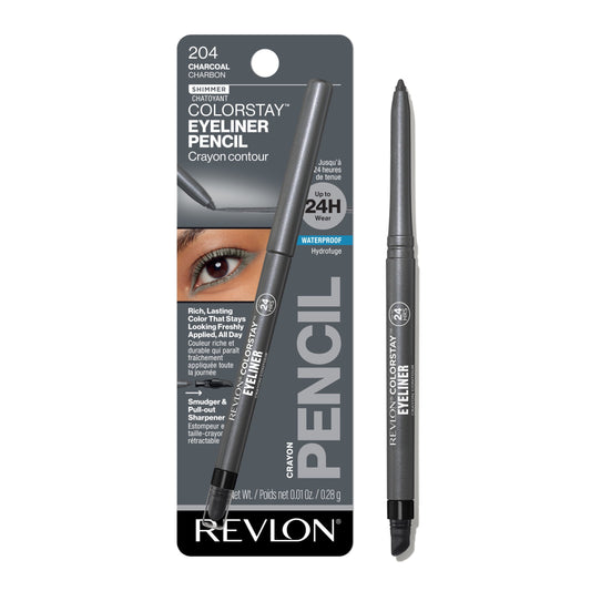 REVLON ColorStay Pencil Waterproof Eyeliner With Built-In Sharpener - 204 Charcoal