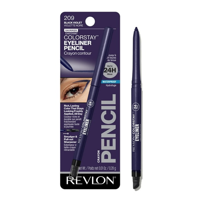 REVLON ColorStay Pencil Waterproof Eyeliner With Built-In Sharpener - 209 Black Violet