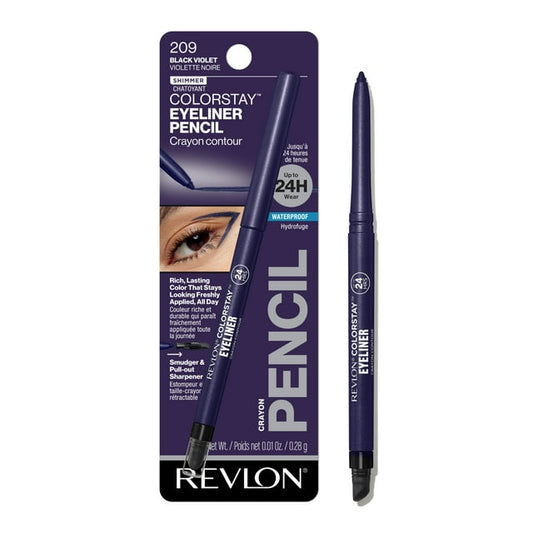 REVLON ColorStay Pencil Waterproof Eyeliner With Built-In Sharpener - 209 Black Violet