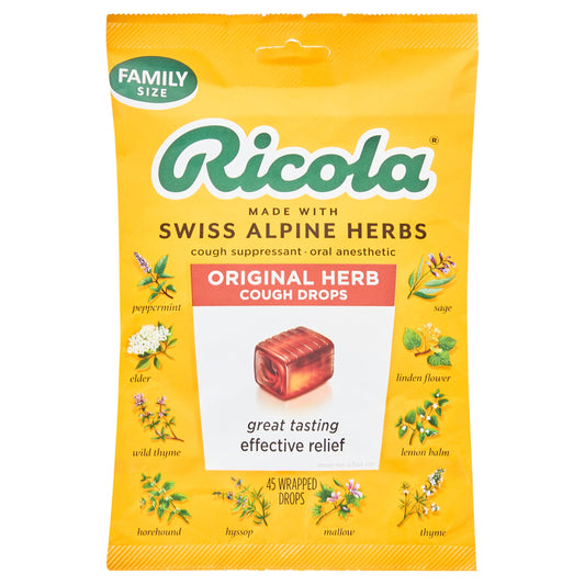 RICOLA BAG FAMILY ORIGINAL HERB DRP 45CT