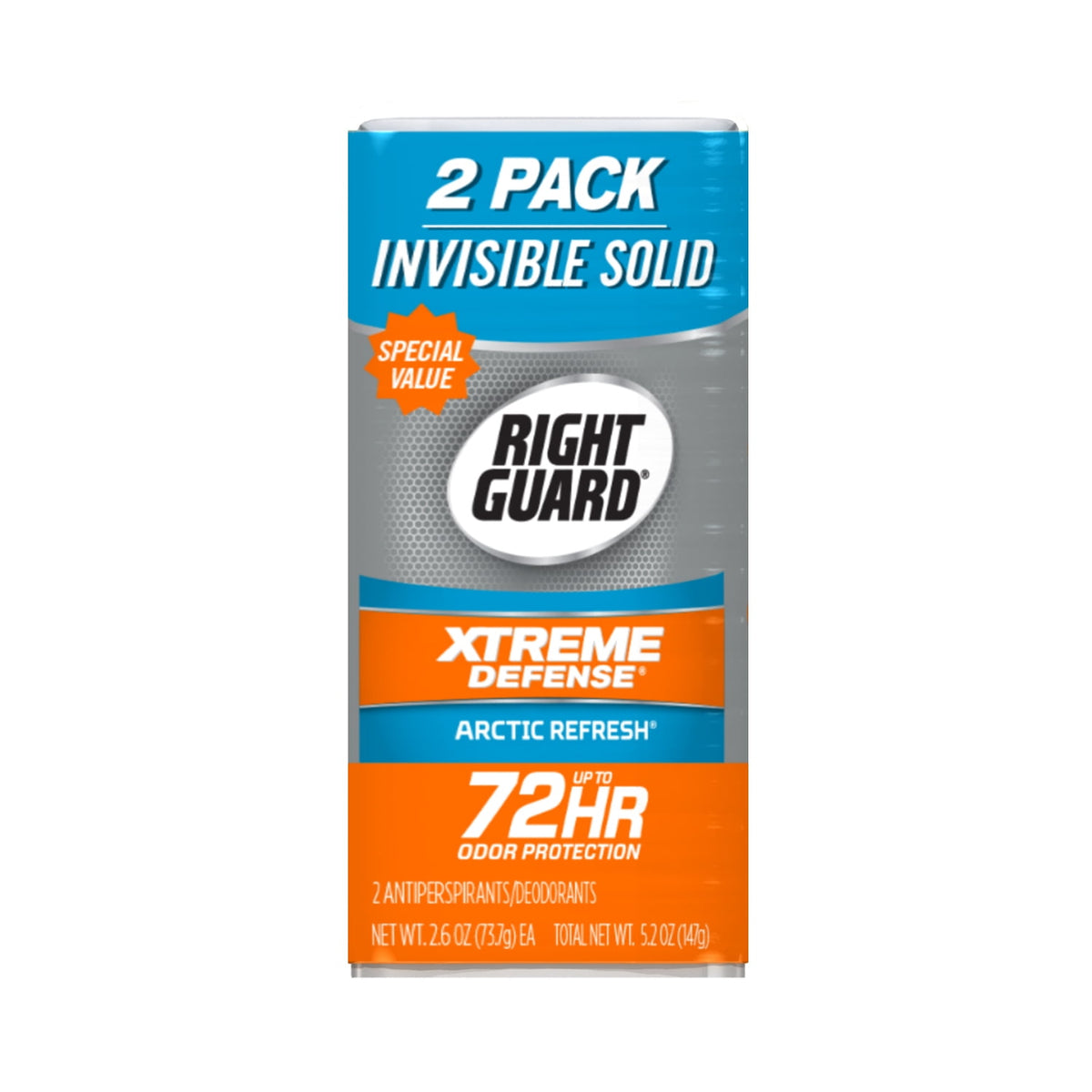 Right Guard Xtreme Defense Arctic Refresh Solid 2.6oz Men