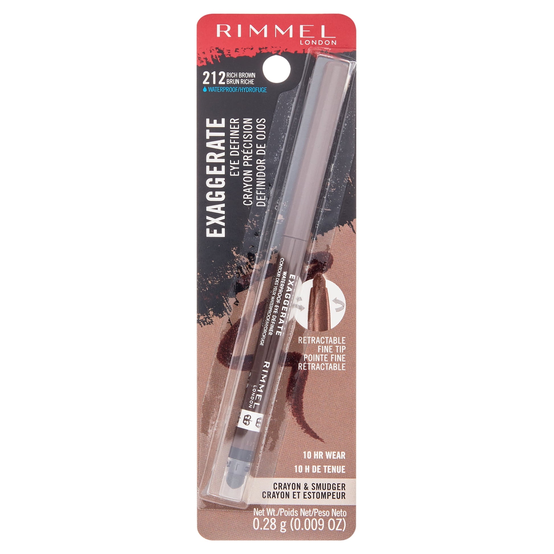 Rimmel London Exaggerate Waterproof Eye Definer 212 Rich Brown