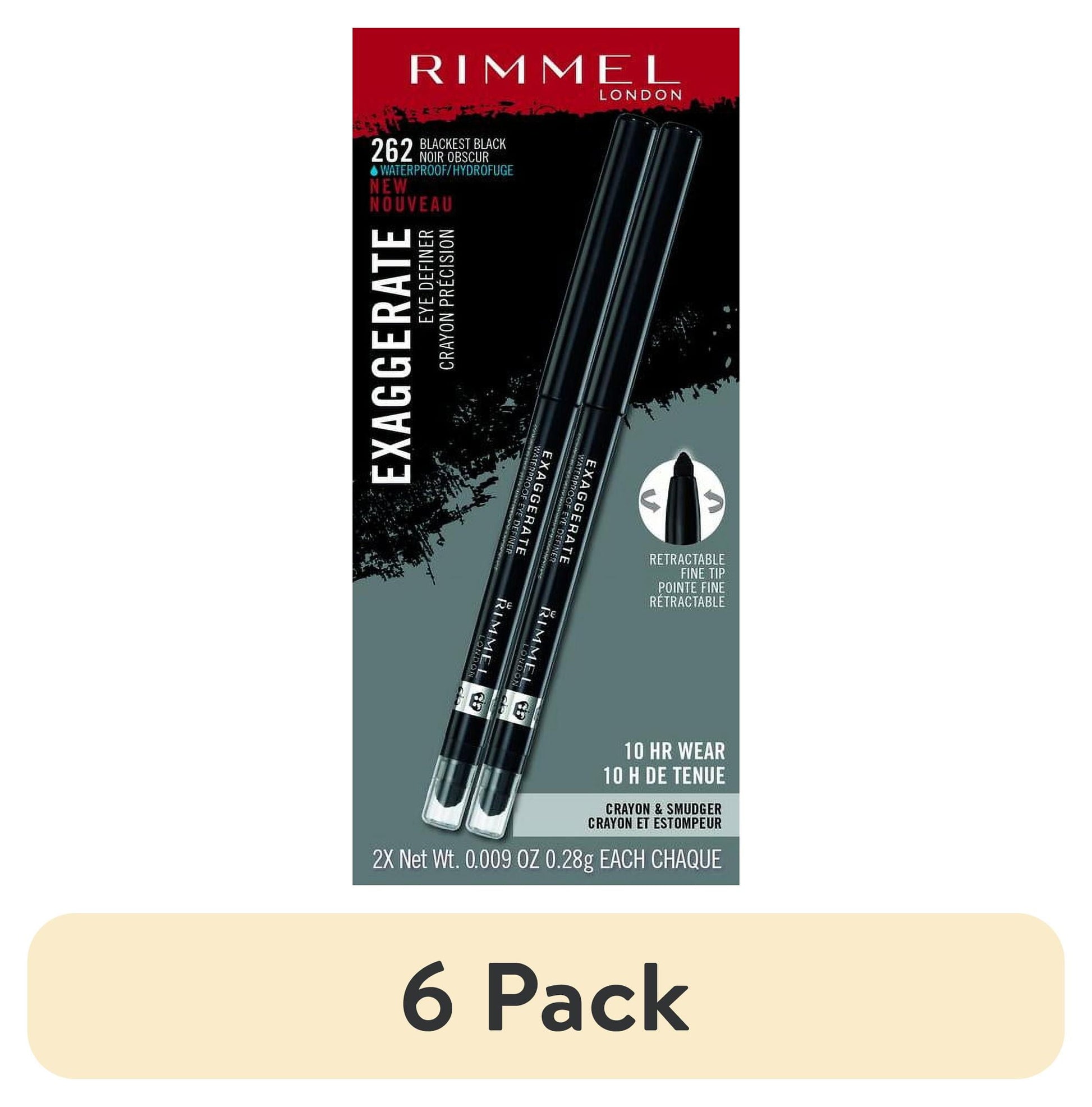 Rimmel Exaggerate Waterproof Eye Definer in 262 Blackest Black