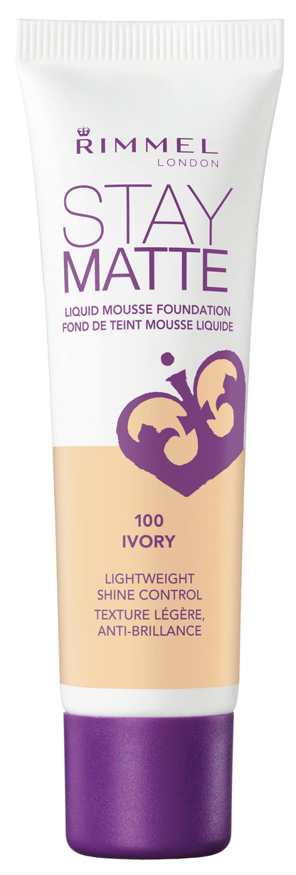 Rimmel London, Stay Matte Foundation, Deep Noisette