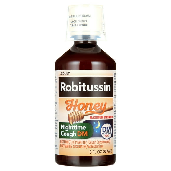 ROBITUSSIN HONEY DM MAX CGH NITE LIQ 4OZ