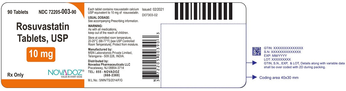 ROSUVASTATIN TB 10MG 90