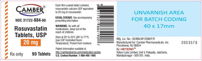 ROSUVASTATIN TB 20MG 90
