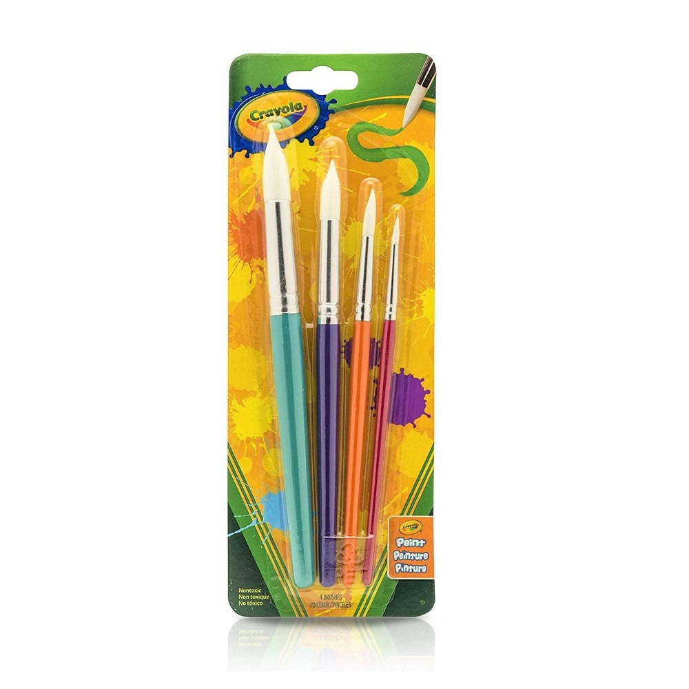 Crayola Big Paint Brushes with Round Tips, 4 count