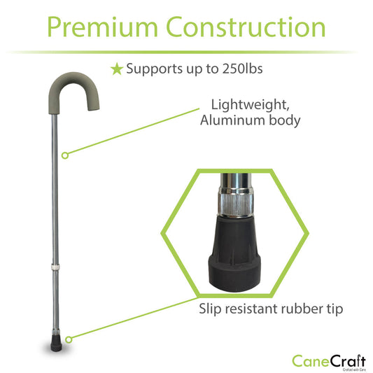 CANE EQ BLACK ROUND/HANDLE