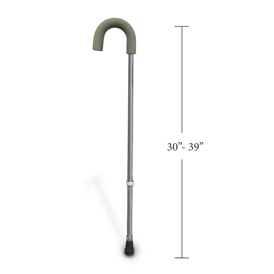 CANE EQ ALUMINUM ROUND/HANDLE