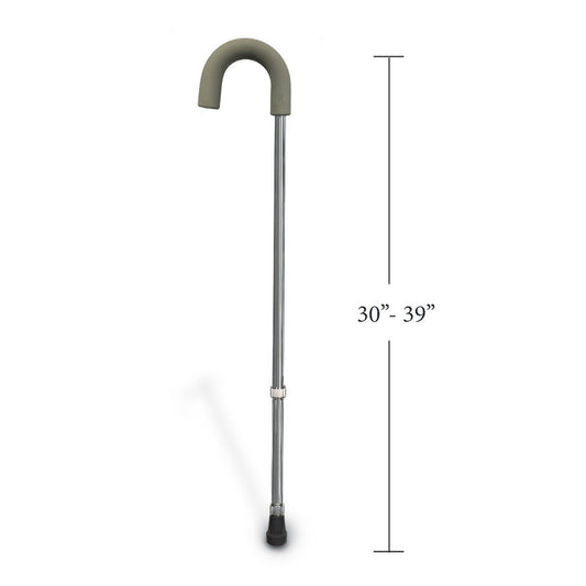 CANE EQ ALUMINUM ROUND/HANDLE