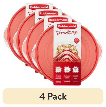 Rubbermaid TakeAlongs Small Bowl Food Storage Containers, 3.2 Cups, 4.0 CT