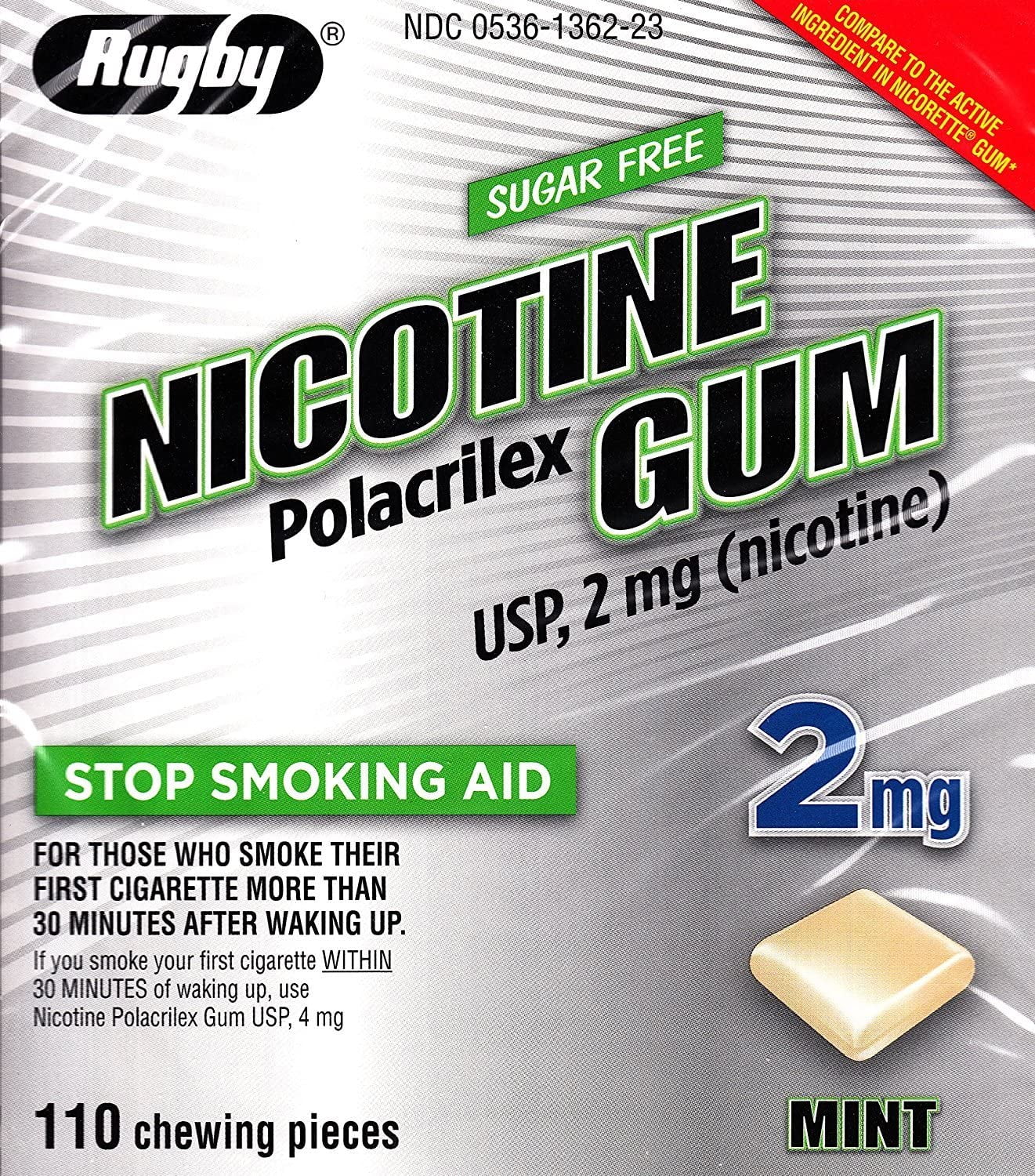 NICOTINE POLACRILEX 2 MG GUM 110
