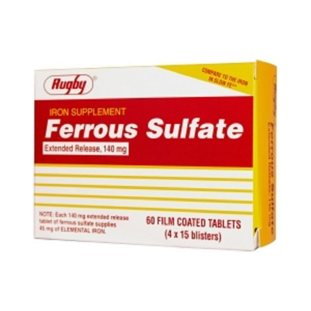 FERROUS SULF 45 MG TAB 30CT UD RUGBY