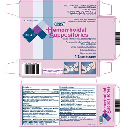GNP HEMORRHOIDAL SUPPOSITORIES 12CT