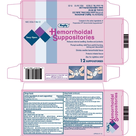 HEMORRHOIDAL SUPPOSITORIES 12