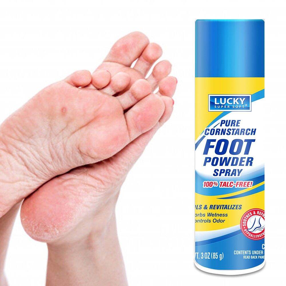LUCKY Super Soft Pure Cornstarch Foot Powder Spray