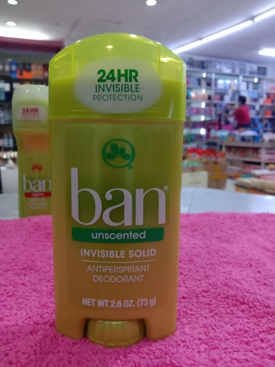 Ban Deodorant 2.6oz Invisible Solid Unscented