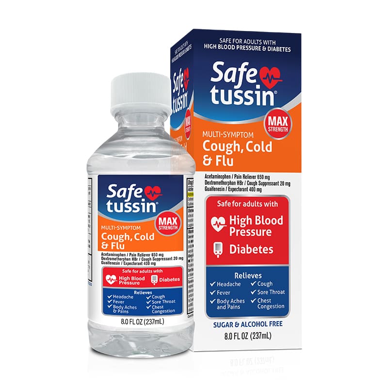 SAFETUSSIN MAX MULTI-SYMPTOM LIQ 8OZ