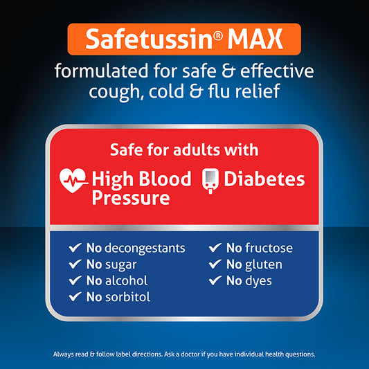 SAFETUSSIN MAX MULTI-SYMPTOM LIQ 8OZ